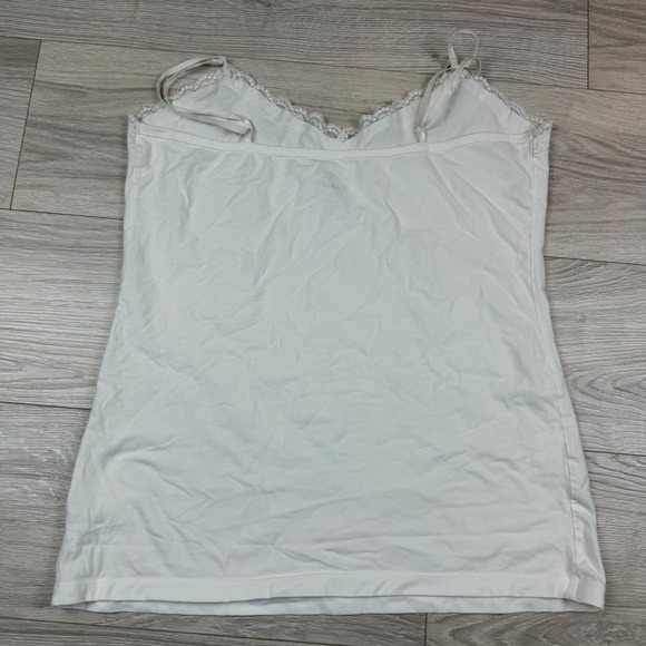 Vintage Y2K Old Navy Womens Lace Trim Cami Tank Top White Size Large - Picture 7 of 7